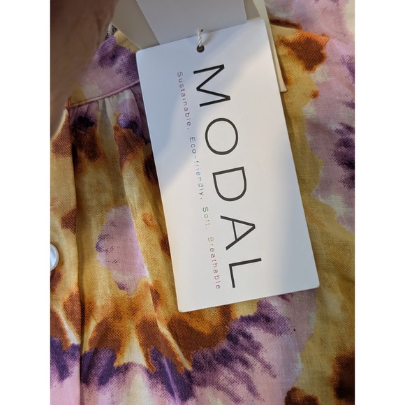 Elie by Tahari Women's Colorful Modal Button Up Blouse 3/4 Sleeves Size... - Picture 14 of 15